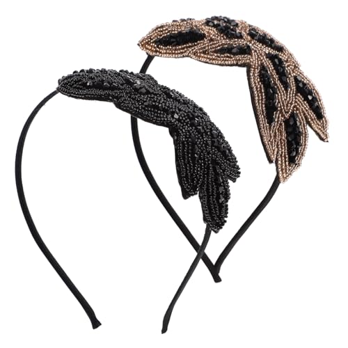 HAMPPLIES 2 Stück Perlen Strass Haarreif Damen Retro Haarschmuck Boho Kopfschmuck Hochzeit Party Schmuck HAMPPLIES 2 Stück Perlen Strass Haarreif Damen Retro Haarschmuck Boho Kopfschmuck Hochzeit Party Schmuck von HAMPPLIES