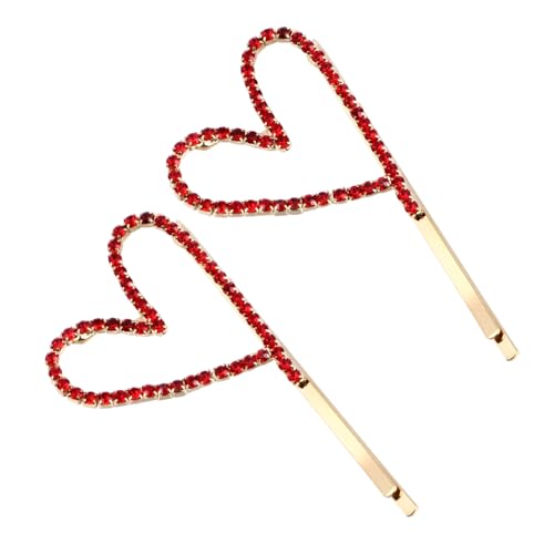 HAMPPLIES 2 Stück Rote Herz Haarspangen mit Funkelnden Strasssteinen Zarte Legierung Teiliges Haarschmuck für Damen Eleganter Haarschmuck für Alltag Party und Zöpfe HAMPPLIES 2 Stück Rote Herz Haarspangen mit Funkelnden Strasssteinen Zarte Legierung Teiliges Haarschmuck für Damen Eleganter Haarschmuck für Alltag Party und Zöpfe von HAMPPLIES