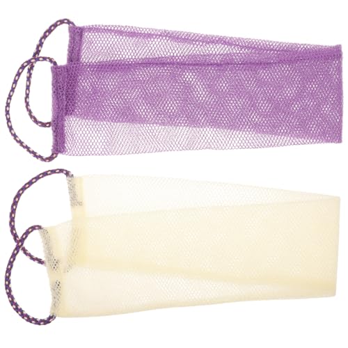 HAMPPLIES 2 Stück Rückenwäscher Dusche aus Strapazierfähigem Polyester mit Praktischem Zugband Leichter Peeling handschuh für Damen und Herren zum Sanften Körperpeeling und Massage im Bad HAMPPLIES 2 Stück Rückenwäscher Dusche aus Strapazierfähigem Polyester mit Praktischem Zugband Leichter Peeling handschuh für Damen und Herren zum Sanften Körperpeeling und Massage im Bad von HAMPPLIES