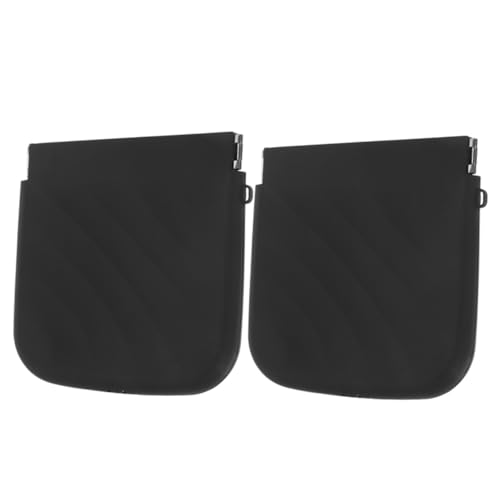 HAMPPLIES 2 Stück Silikon Kosmetiktasche Klein Wasserabweisend Leicht zu Reinigen Münzbeutel Süßes Design Sicherer Verschluss für Damen Reise Make up Aufbewahrung von HAMPPLIES