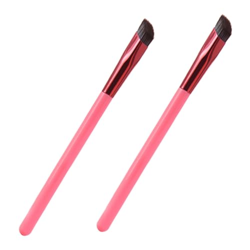 HAMPPLIES 2 Stück Teiliges Augenbrauenpinsel Abgeschrägter Concealer und Eyeliner Pinsel Multifunktionales Make Up Werkzeug für Frauen Leicht Tragbar Einfach zu Reinigen für Präzises Augen von HAMPPLIES