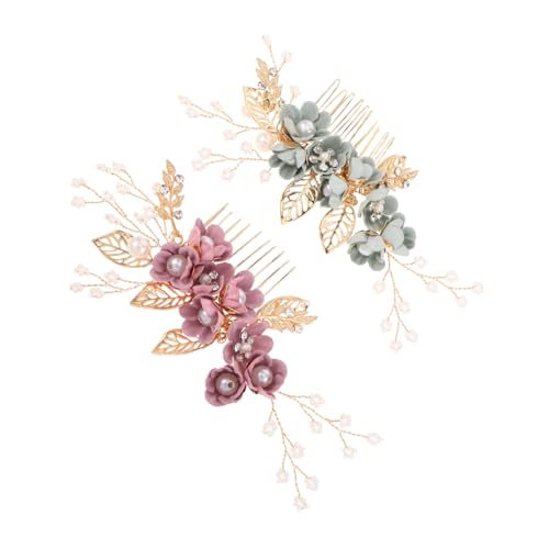 HAMPPLIES 2 Stück Teiliges Braut-haarset mit Handgefertigten Blumen Perlen und Strass Eleganter Hochzeits-haarkamm für Haartypen Leichter Brautschmuck für Besondere Anlässe und HAMPPLIES 2 Stück Teiliges Braut-haarset mit Handgefertigten Blumen Perlen und Strass Eleganter Hochzeits-haarkamm für Haartypen Leichter Brautschmuck für Besondere Anlässe und von HAMPPLIES