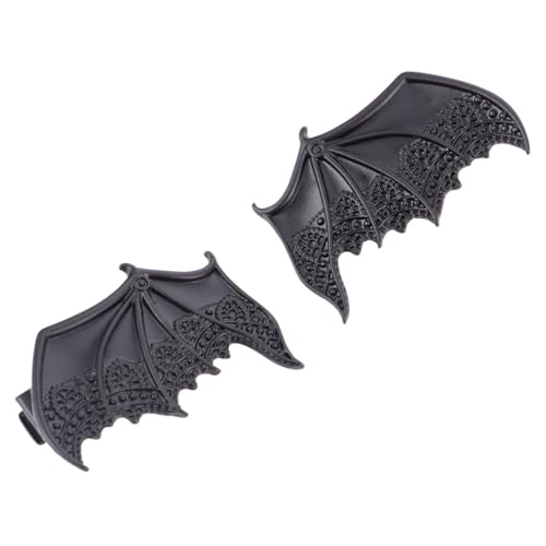 HAMPPLIES 2 Stück Teiliges Halloween Haarclip Teufelsflügel Design aus Hochwertiger Legierung für Party Cosplay Kostüm und Festliche Dekoration Schwarzes Haarschmuck Accessoire für Damen und von HAMPPLIES