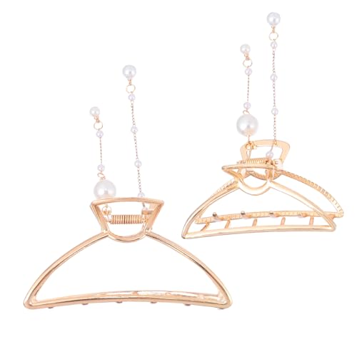 HAMPPLIES 2 Stück Teiliges Perlen Haarklammern Metall Haarspangen mit Modischem Quasten Design Haarschmuck Clips für Damen Vielseitig für Dünnes und Dickes Haar Langlebig und Stilvoll von HAMPPLIES