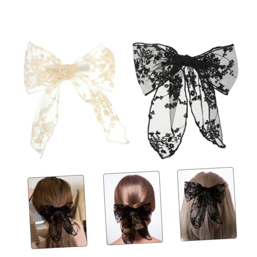 HAMPPLIES 2 Stück Teiliges Spitzen Große Schleifen haarclips für Damen Vielseitiger Haarschmuck zum Fixieren Lockerer Haare Eleganter Bowknot für Hochzeit und Alltag HAMPPLIES 2 Stück Teiliges Spitzen Große Schleifen haarclips für Damen Vielseitiger Haarschmuck zum Fixieren Lockerer Haare Eleganter Bowknot für Hochzeit und Alltag von HAMPPLIES
