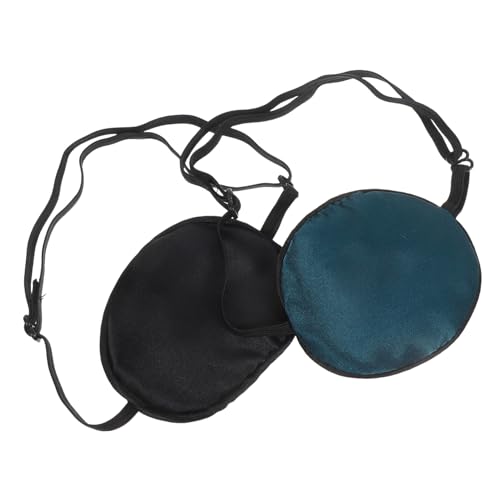 HAMPPLIES 2 Stück Teiliges Verstellbares Piraten-augenklappe für Erwachsene Atmungsaktive Ein-augen-abdeckung Effektive Lichtblockierung für Amblyopie-therapie und Piratenkostüm Zubehör von HAMPPLIES