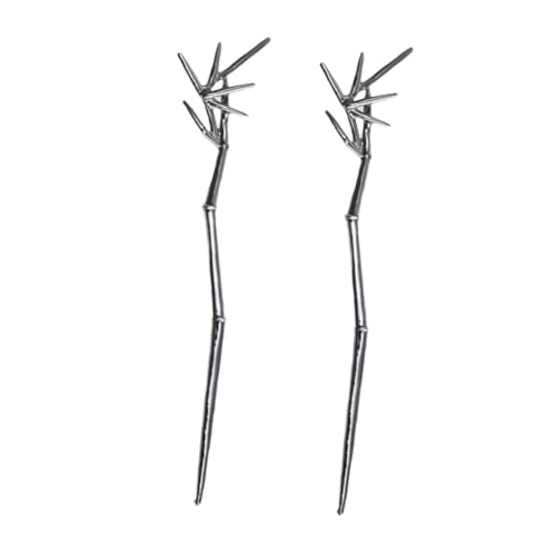 HAMPPLIES 2 Stück Vintage Metall Haarschmuck Chinesische Haarnadeln im Bambusdesign Haarschmuck für Frauen Leicht und Stabil für Chignon und Einflechten von HAMPPLIES