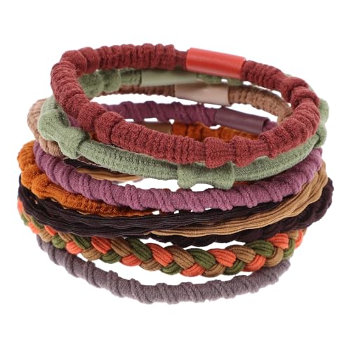 HAMPPLIES 20 Stück Geflochtene Haargummis Elastische Haarbänder für Dickes Haar Vielseitige Pferdeschwanzhalter Modische Haarschmuck Accessoires für Damen und Mädchen von HAMPPLIES
