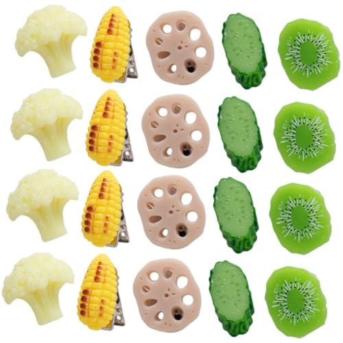 HAMPPLIES 20 Stück Teiliges Bunte Frucht und Haarspangen aus Robustem Kunststoff Niedliche Seitenclips für Damen Vielseitiger Haarschmuck für Partys Alltag und Besondere Anlässe von HAMPPLIES