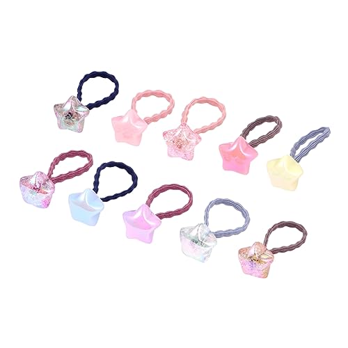 HAMPPLIES 20 Stück Teiliges Elastisches Haargummi für Mädchen Niedliche Sternform Schonend für Kinderhaar Bequemer Ponytail Halter Haarbänder Zufällige Farben Vielseitig und Zufällige Farbe von HAMPPLIES