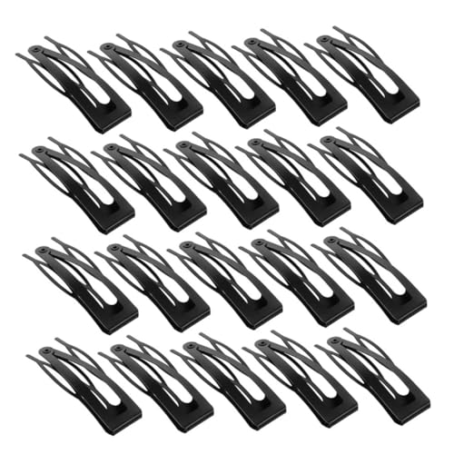HAMPPLIES 20 Stück Teiliges Schwarzer Metall Snap Haarspangen für Damen Sicherer Minimalistisches Design für Styling Party und Salon Hält Widerspenstiges Haar und Form von HAMPPLIES