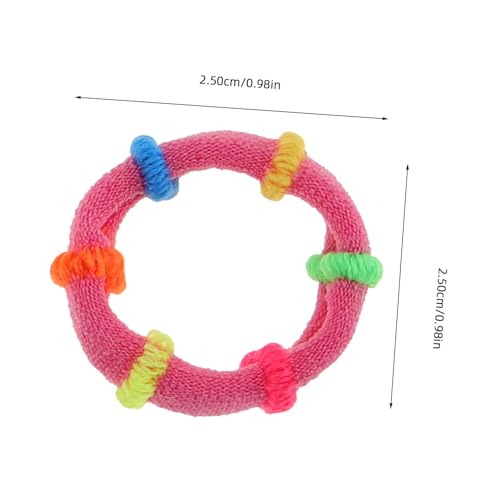 HAMPPLIES 200 Stück Kleine Nahtlose Haargummis aus Weichem Polyester Elastisch Bunte für Mädchen für Zöpfe Schleifen und Feines Haar von HAMPPLIES