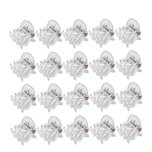 HAMPPLIES 24 Stück Mini Transparente Haarklammern Kleine Robuste Kunststoff Clips mit Rutschfestem Design Vielseitige Haarspangen für Mädchen und Frauen Schonend und Einfach zu Tragen für von HAMPPLIES