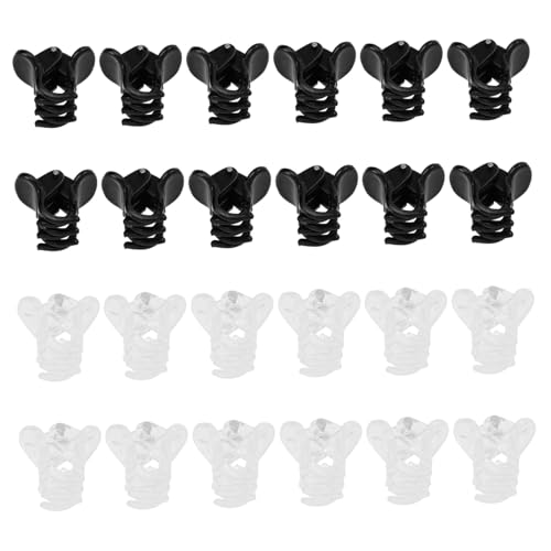 HAMPPLIES 24 Stück Teiliges Haarklammern für Mädchen Kleine Rutschfeste Haarspangen aus Robustem Acryl Geeignet für Dünnes und Dickes Haar Schwarze und Transparente Clips für Alltag und von HAMPPLIES