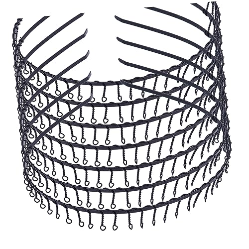 HAMPPLIES 24 Stück Teiliges Schwarzer Haarreif mit Zähnen Robuste Haarschmuck Accessoires für Damen und Herren für Alltag und Sport Rutschfest und von HAMPPLIES