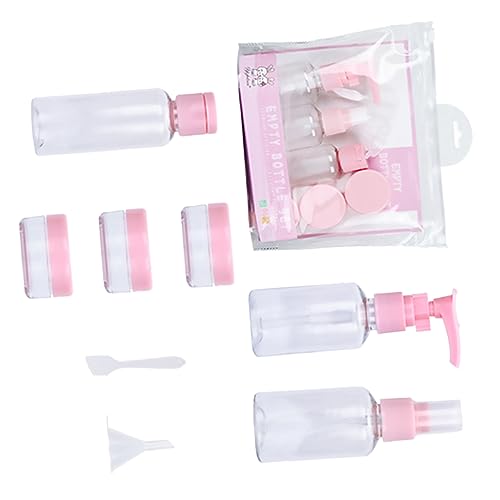 HAMPPLIES 2Sätze Reisespender Set Sprühflaschen für Kosmetik Nachfüllbare Flüssigkeitsbehälter Auslaufsicher Transparent für Shampoo Lotion und Handcreme von HAMPPLIES