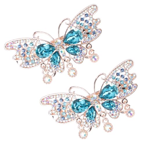 HAMPPLIES 2Stücke Pferdeschwanzhalter Haarspangen Haarnadeln mit Automatischem Design für Damen und Mädchen für Fotoshootings und Besondere Anlässe von HAMPPLIES