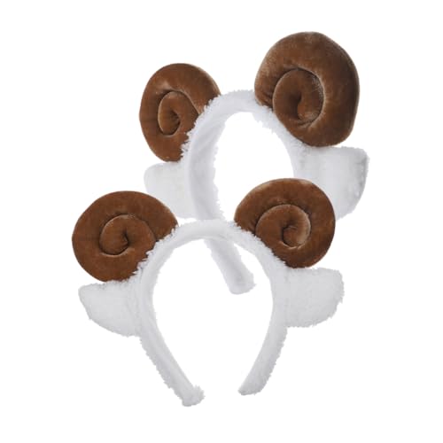 HAMPPLIES 2stücke Schafsohr-haarreifen Aus Haarband Cartoon-stirnband Mit Schafen Halloween-kopfschmuck Niedliche Feier-haaraccessoires Foto-requisiten Haarhoop-decor Für Viele Anlässe von HAMPPLIES