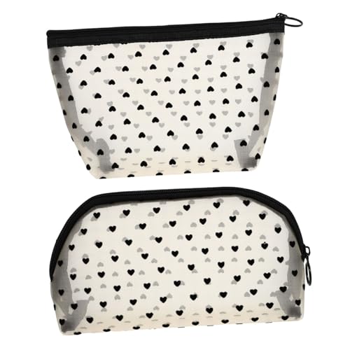 HAMPPLIES 2stücke wasserdichte Make-up-Tasche Schminktasche Kosmetiktasche Tragbare Reisekosmetiktasche Transparent Kulturbeutel Organizer Tasche Für Reisen Und Gebrauch von HAMPPLIES