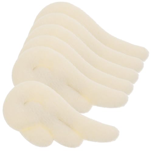 HAMPPLIES 3 Paare Engelsflügel Haarklammern für Mädchen Cartoon Leder Haarclips frei von Klammern Niedlicher Kopfschmuck in Weiß Geeignet für Partys Geburtstage Schule und Alltag von HAMPPLIES