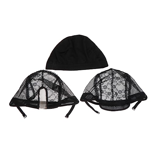 HAMPPLIES 3 STÜCKE Teiliges Haarnetz für Damen und Herren Elastisches und Dehnbares Netz Haarkap Atmungsaktive Kopfbedeckung für Perücken für Verschiedene Anlässe von HAMPPLIES