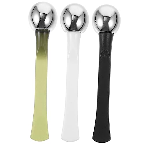 HAMPPLIES 3 Stück Augenmassage Sticks aus Robustem Multifunktional als Make Up Löffel und Augencreme Kompakt Tragbar für Verbesserte und Reduzierte Augenringe von HAMPPLIES