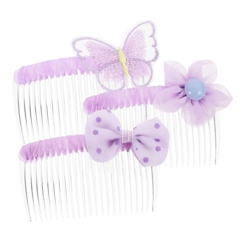 HAMPPLIES 3 Stück Farbige Netzstoff Schmetterlings Haarkämme Transparente Eingefügte Kämme Eleganter Haarschmuck für Damen Geeignet für Hochzeit Party Alltag und Festliche Anlässe von HAMPPLIES