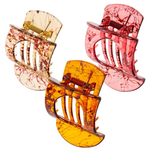 HAMPPLIES 3 Stück Französische Haarklammern für Damen Hochwertige Flexible Claw Clips mit Innenzähnen Stilvolle Haarspangen in Tiefkaffee Hellkaffee und für Sicheres Styling bei Allen von HAMPPLIES