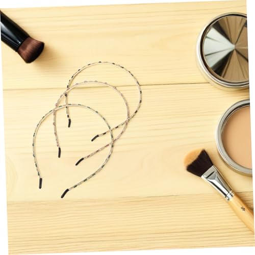HAMPPLIES 3 Stück Glitzernde Haar Accessoires Für Damen Dekorative Stirnbänder Mini Haarspangen Strass Stirnband Doppellagiges Haarband Haarband Für Damen Strass Haar Stirnband Aus von HAMPPLIES