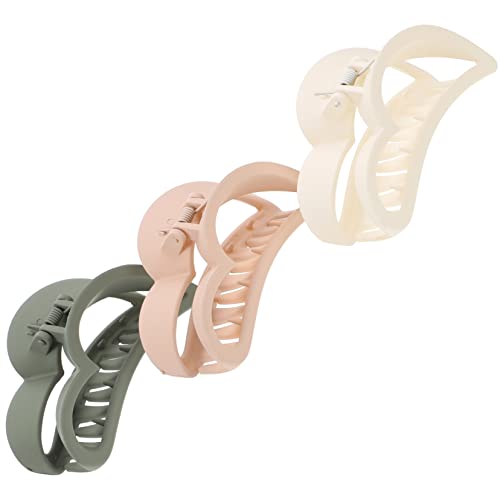 HAMPPLIES 3 Stück Großes Teiliges Haarklammer Herzform Schöne Matte Haarspangen für Damen für Alltag Partys oder Besondere Anlässe Hält das Haar Sicher Angenehm zu Tragen und Schont die von HAMPPLIES