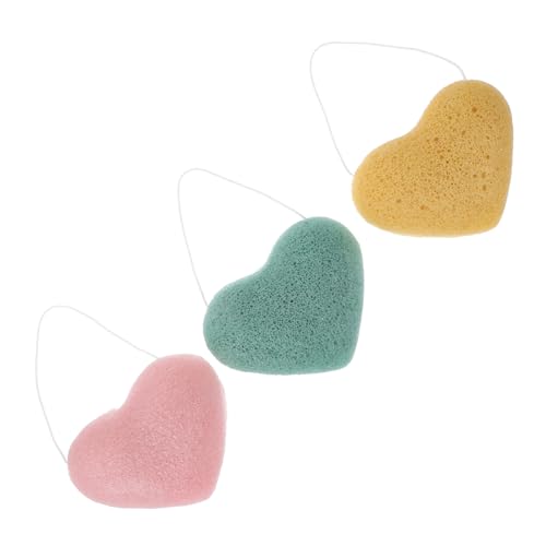 HAMPPLIES 3 Stück Herzförmige Reinigungsschwämme Gesichtsreinigungspads aus Schwamm Sanftes Peeling Make up Entferner für Hauttypen für Reise und Haushalt HAMPPLIES 3 Stück Herzförmige Reinigungsschwämme Gesichtsreinigungspads aus Schwamm Sanftes Peeling Make up Entferner für Hauttypen für Reise und Haushalt von HAMPPLIES