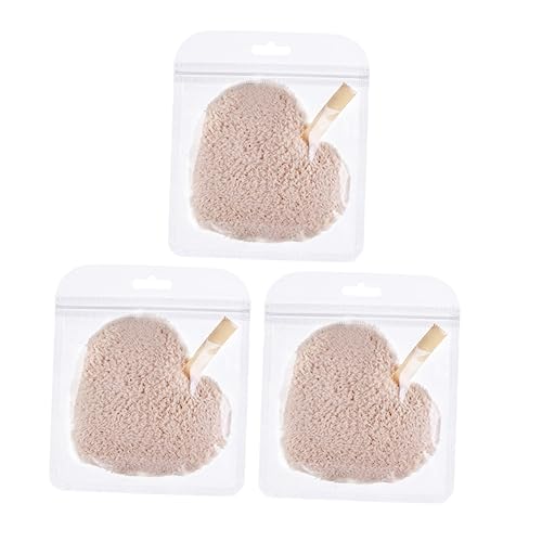 HAMPPLIES 3 Stück Herzförmige Waschbare Make Up Entferner Pads Weiche Gesichtsreinigungspads Kaffee Farbe Wiederverwendbare Reinigungspads für Sanfte Make Up Entfernung und Empfindliche von HAMPPLIES