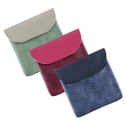 HAMPPLIES 3 Stück Münzbrieftasche Aufbewahrungstasche Beutel Zeitraum Lasst Uns Baumwolle groß Multifunktionaler Aufbewahrungstasche kleine Aufbewahrungstaschen Reiseperiode Tasche Pu von HAMPPLIES