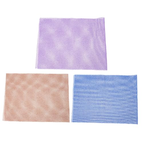 HAMPPLIES 3 Stück Peeling Badetücher zum Rückenrubbeln Langlebige Weiche Dusch und Körper Peelingtücher für Ganzkörperreinigung Massage und Hautaktivierung Leicht und Platzsparend für von HAMPPLIES