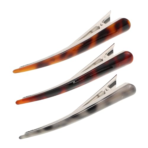 HAMPPLIES 3 Stück Teiliges Acryl Haarklammer Große Partition Clips für Damen und Mädchen Leichte Stabile Haarspangen ohne Haarbruch für und DIY Styling von HAMPPLIES