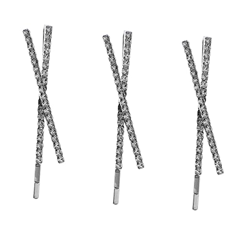 HAMPPLIES 3stücke Strass-haarnadeln Mit Dekor Diamant-haarspangen Für Frauen Und Mädchen Strass-haarschmuck Für Besondere Anlässe von HAMPPLIES