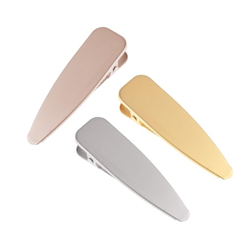 HAMPPLIES 3 Stück Teiliges Glänzende Haarklammern aus Metall für Damen Haarspangen Gold Silber und Roségold Geeignet für Verschiedene Frisuren und Anlässe von HAMPPLIES