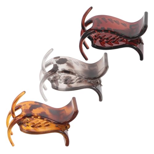 HAMPPLIES 3 Stück Teiliges High Ponytail Haarclips mit Zähnen für Festen Vielseitige Haarklammern für Dutt und Halbe Hochsteckfrisur Geeignet für Dickes Haar Damen Haarschmuck von HAMPPLIES