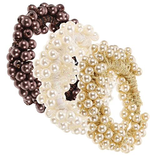 HAMPPLIES 3 Stück Perlen Haar Ringe Elastische Haargummis Für Pferdeschwanz Haarschmuck Für Frauen in Weiß Beige Und Braun Für Partys Und Alltagsdeko HAMPPLIES 3 Stück Perlen Haar Ringe Elastische Haargummis Für Pferdeschwanz Haarschmuck Für Frauen in Weiß Beige Und Braun Für Partys Und Alltagsdeko von HAMPPLIES