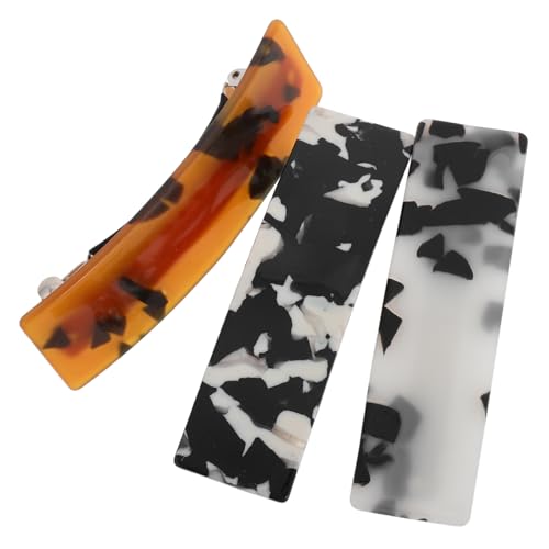 HAMPPLIES 3 Stück Teiliges Quadratische Haarklammern mit Leopardenmuster Zuverlässige Federclips Sicherer für Dünnes Haar Haarspangen Damen Farbige Styling Accessoires von HAMPPLIES