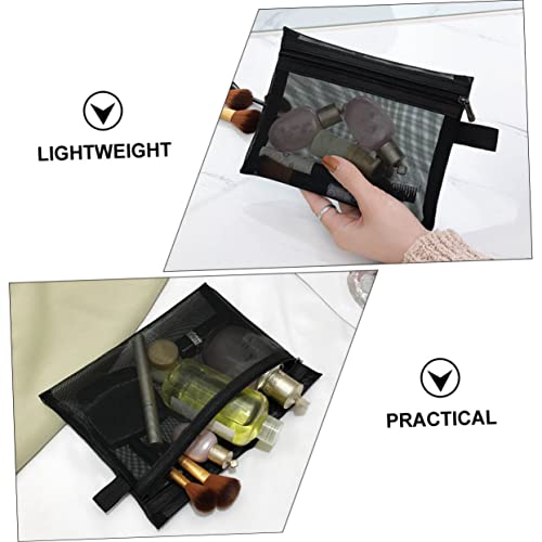 HAMPPLIES 3 Stücke Kosmetik Netztaschen Satz Für Reisen Reißverschluss Kosmetiktaschen Für Frauen Transparente Kulturbeutel Praktisch Für Make up Und Toilettenartikel Tragbare von HAMPPLIES
