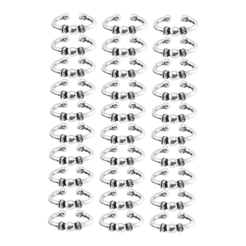 HAMPPLIES 30 Stück Teiliges Haarringe für Zöpfe aus Langlebigem Metall Modische DIY Haar Dreadlock Schmuck Ringe Vielseitige Haarschmuck Accessoires für Frauen und Mädchen von HAMPPLIES