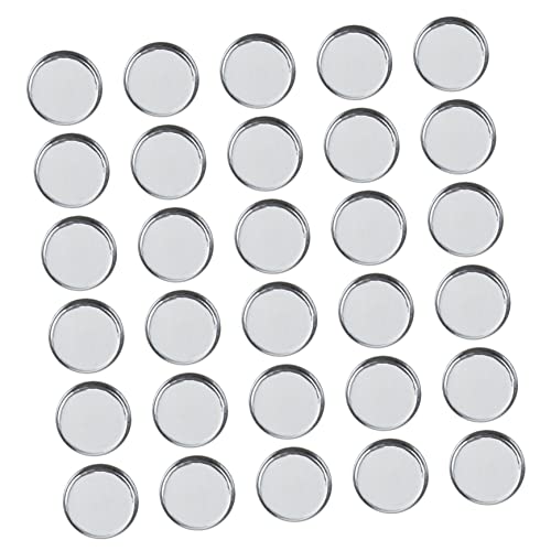 HAMPPLIES 30 Stück Teiliges Leere Runde Lidschattenpans aus Metall Robuste DIY Kosmetikpalette Leichte Eisenbehälter für Make Up Praktische Aufbewahrung für Lidschatten von HAMPPLIES