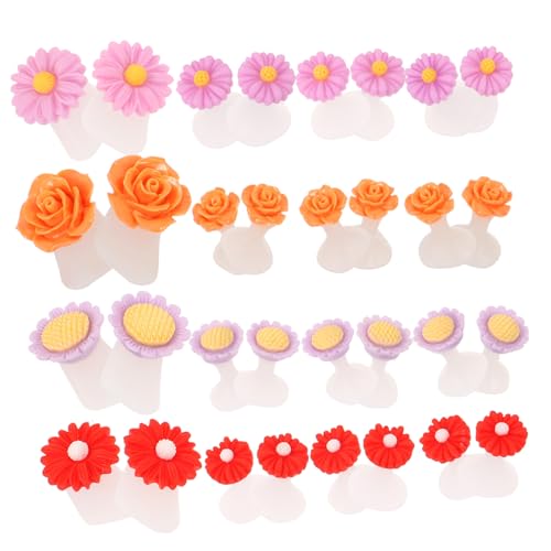 HAMPPLIES 32 Stck Teiliges Silikon Zehenspreizer mit Blumenmotiven Weiche Pediküre Zehentrenner für Damen und Mädchen Wiederverwendbar Komfortabel Schutz vor Nagellackberührung Nail Art von HAMPPLIES