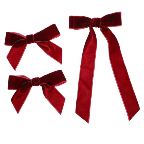 HAMPPLIES 3stücke Haarspange Mit Clips Satinschleifen Fürs Haar Große Haarklammern Für Dickes Haar Haarbänder Für Haarschmuck Für Mädchen Und Frauen von HAMPPLIES