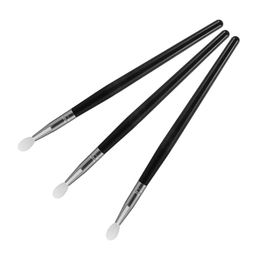 HAMPPLIES 3Stücke Teiliges Silikon Make Up Pinselset für Lippenmasken und Lidschatten Professionelle Kosmetikbürsten für Flüssig und Cremeprodukte für Empfindliche Haut von HAMPPLIES