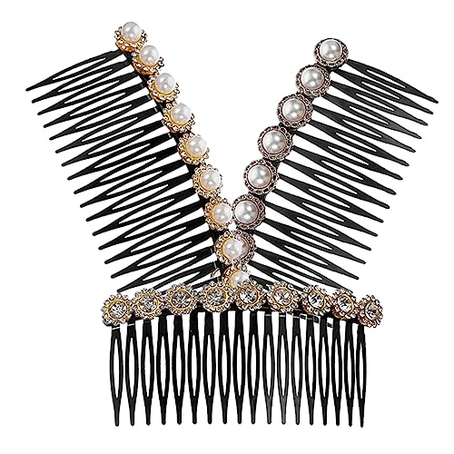 HAMPPLIES 3stücke Perlen-haarkämme Mit Strass Für Damen Haarschmuck Für Mädchen Seitenkämme Haarkämme Mit Perlen Für Hochzeit Party Geburtstag Modisches Haar-accessoire von HAMPPLIES