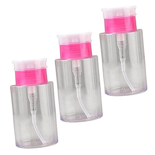 HAMPPLIES 3stücke Teiliges Druckflaschen Für Flüssigkeiten Press Type Flaschen Für Nagellackentferner Und Make-up Entferner Wiederverwendbare Tragbare Behälter Mit Breiter Öffnung Für von HAMPPLIES