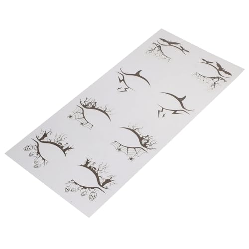 HAMPPLIES 4 Paare Halloween Temporary Eye Liner Sticker aus Leichtem Atmungsaktiv Schmerzfrei Abziehbar mit Hohlem Fledermaus Spinnen Design für Kostümparty Karneval Cosplay Fasching von HAMPPLIES