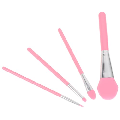 HAMPPLIES 4 STÜCKE Teiliges Silikonbasiertes Make Up Pinsel für Frauen Hautfreundlich und Umweltfreundlich zum Auftragen von Foundation Gesichtsmaske und Augenbrauen Praktische von HAMPPLIES